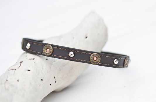 Tiny 12 Gauge Leather Collar