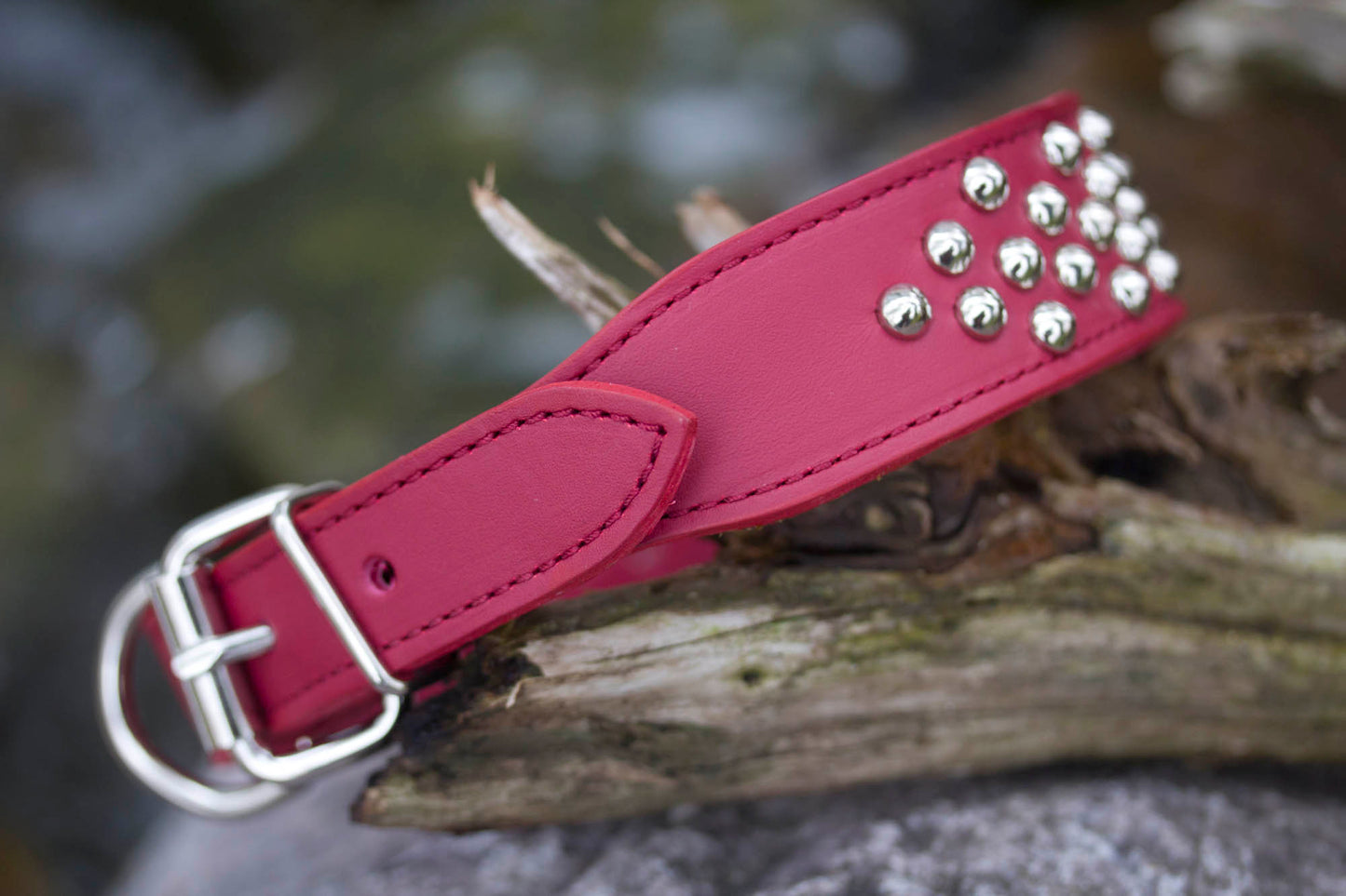 Leather Stud Collar Personalized