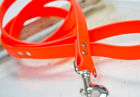 Vegan Orange Waterproof Leash